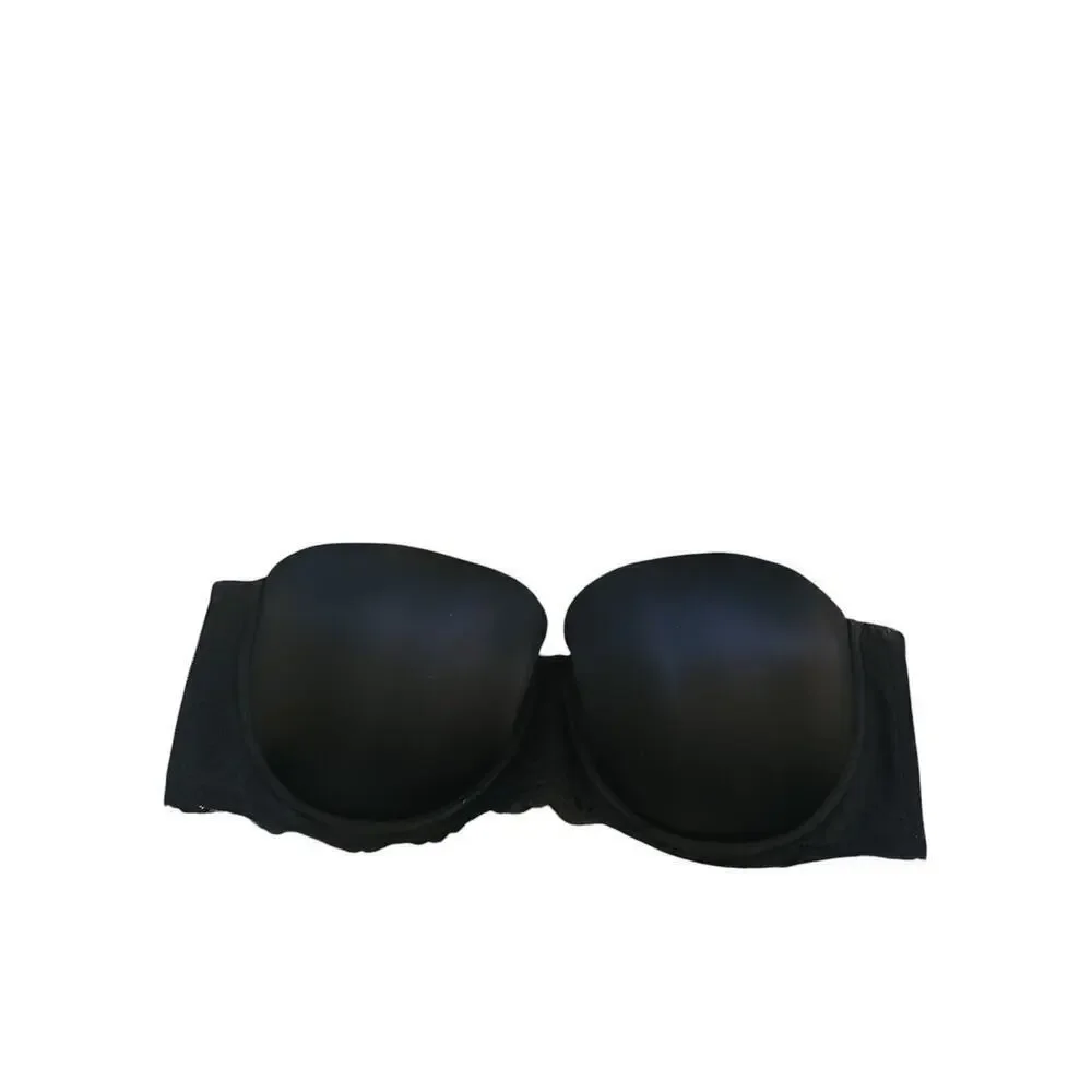 Torrid black underwire Bombshell Everyday Strapless Bra 46 DD lace WL158